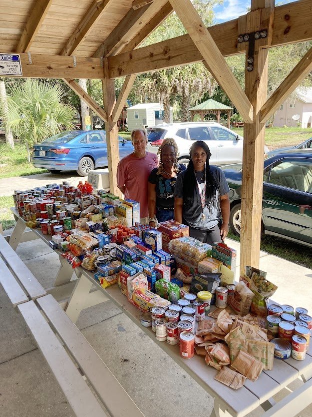 More than 400 non-perishable food items were collected during the Frank Holleman Invitational food drive to benefit the Homeless Coalition of St. Johns County.